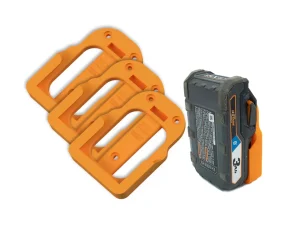 TripleD Tools PowerSlide Lite: Slim & Stealth 3D Printed 3 Pack Battery Mount for Ridgid Power Tools Secure Ergonomic, Durable & Made in USA