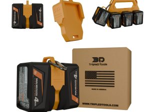 Mini Carrier (Ridgid Orange): The Original Compact Battery Holder for Ridgid 18 Volt – Secure 2-Pack Power Mount by Triple D Tools
