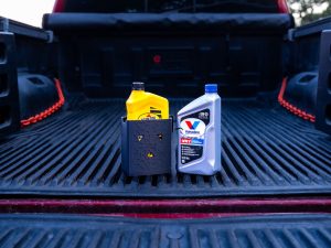 OilDock Quart Bottle Holder – Secure Mount for Motor Oil Quarts – Magnet or Screw-In – Spill-Proof 3D Printed Organizer – Made in USA