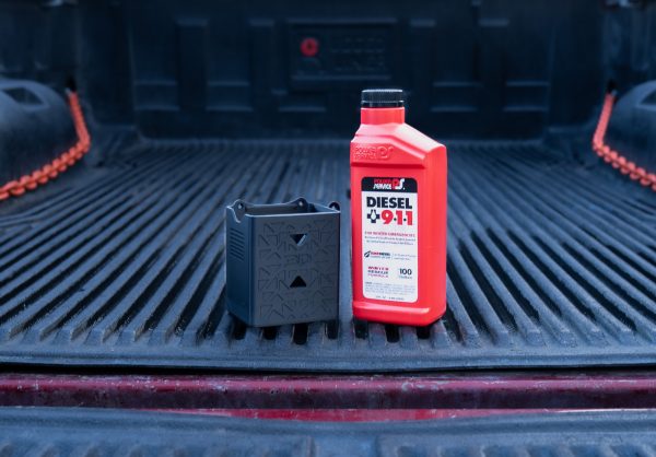 DieselDock V2 Diesel Additive Holder – Compatible with Power Service Diesel 911 32FL OZ – 3D Printed – Made in USA
