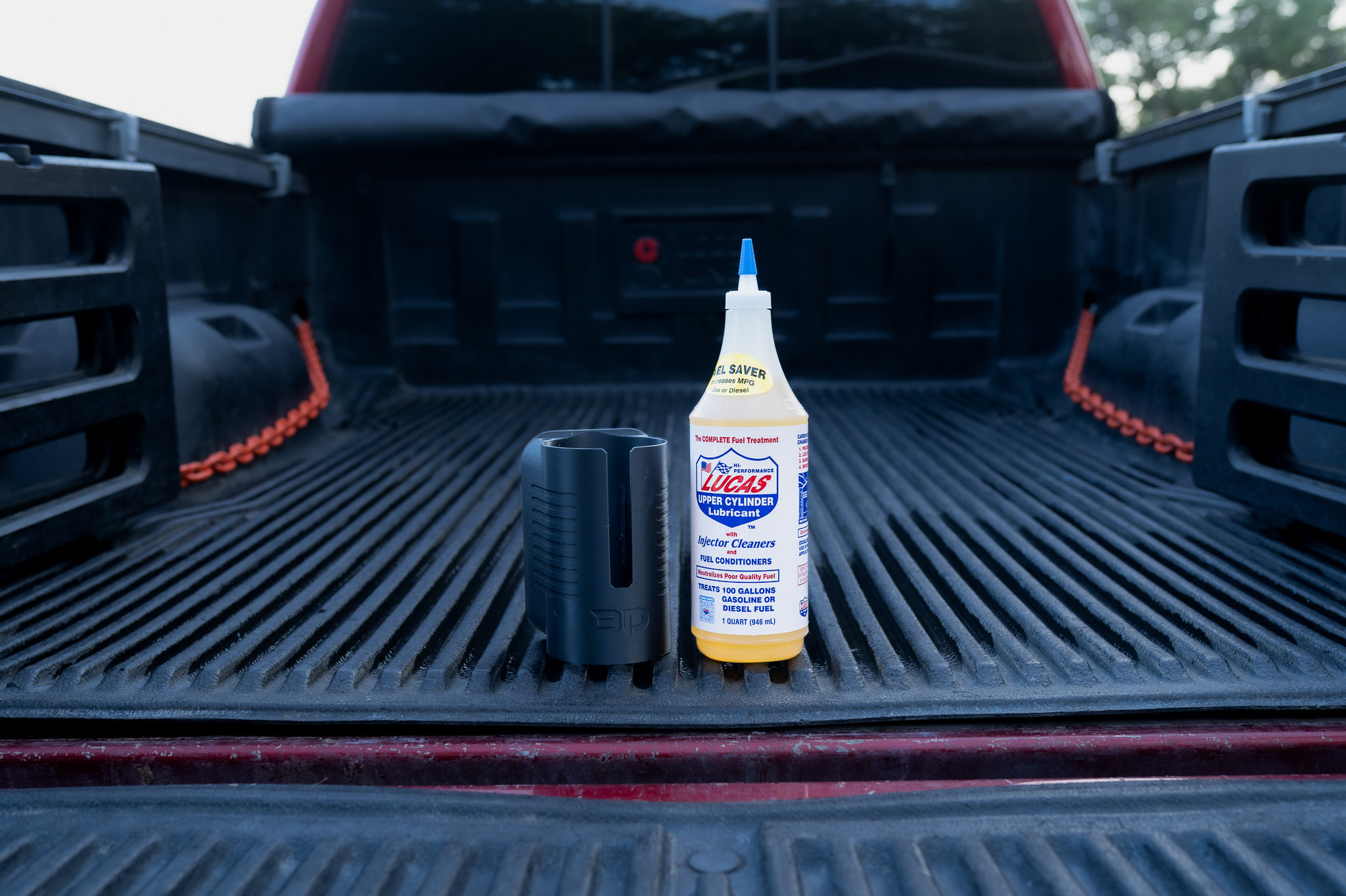 DieselDock V2 Diesel Additive Holder – Compatible with Lucas Injector Cleaner 1QT (32 fl oz) – 3D Printed Mount – Made in USA