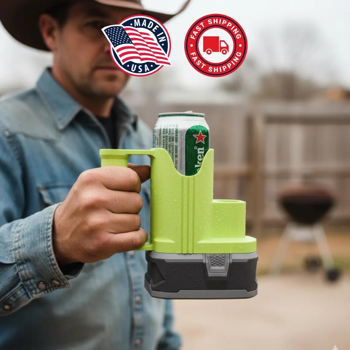TripleD Tools ToolFuel Can Sleeve Compatible with Ryobi Battery Hybrid Insulator and Drink Holder